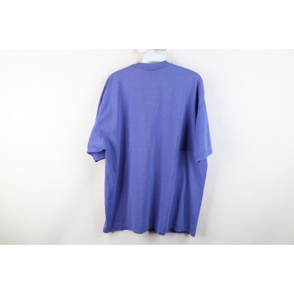 Vintage 90s Champion Mens Size Large Faded Monochrome Heavyweight T-Shirt Blue - Picture 10 of 12